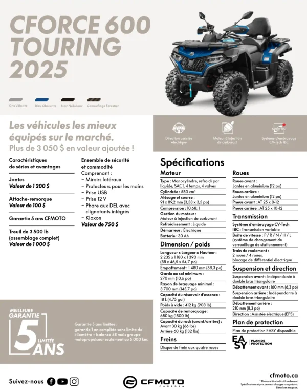 CFORCE 600 TOURING NOIR 2025 – Image 4