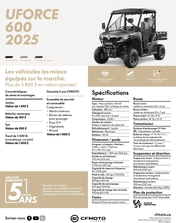 UFORCE 600 NOIR 2025 – Image 5