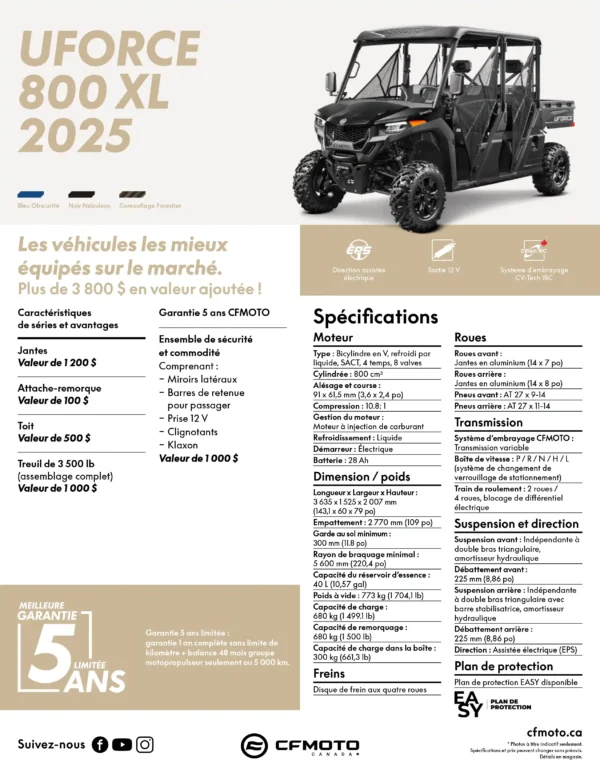 UFORCE 800 XL NOIR 2025 – Image 5