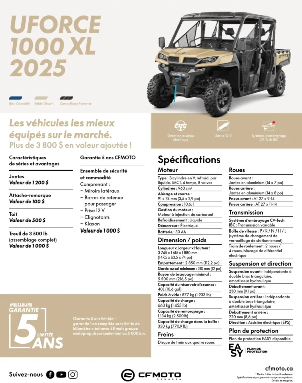 UFORCE 1000 XL BLEU 2025 – Image 4