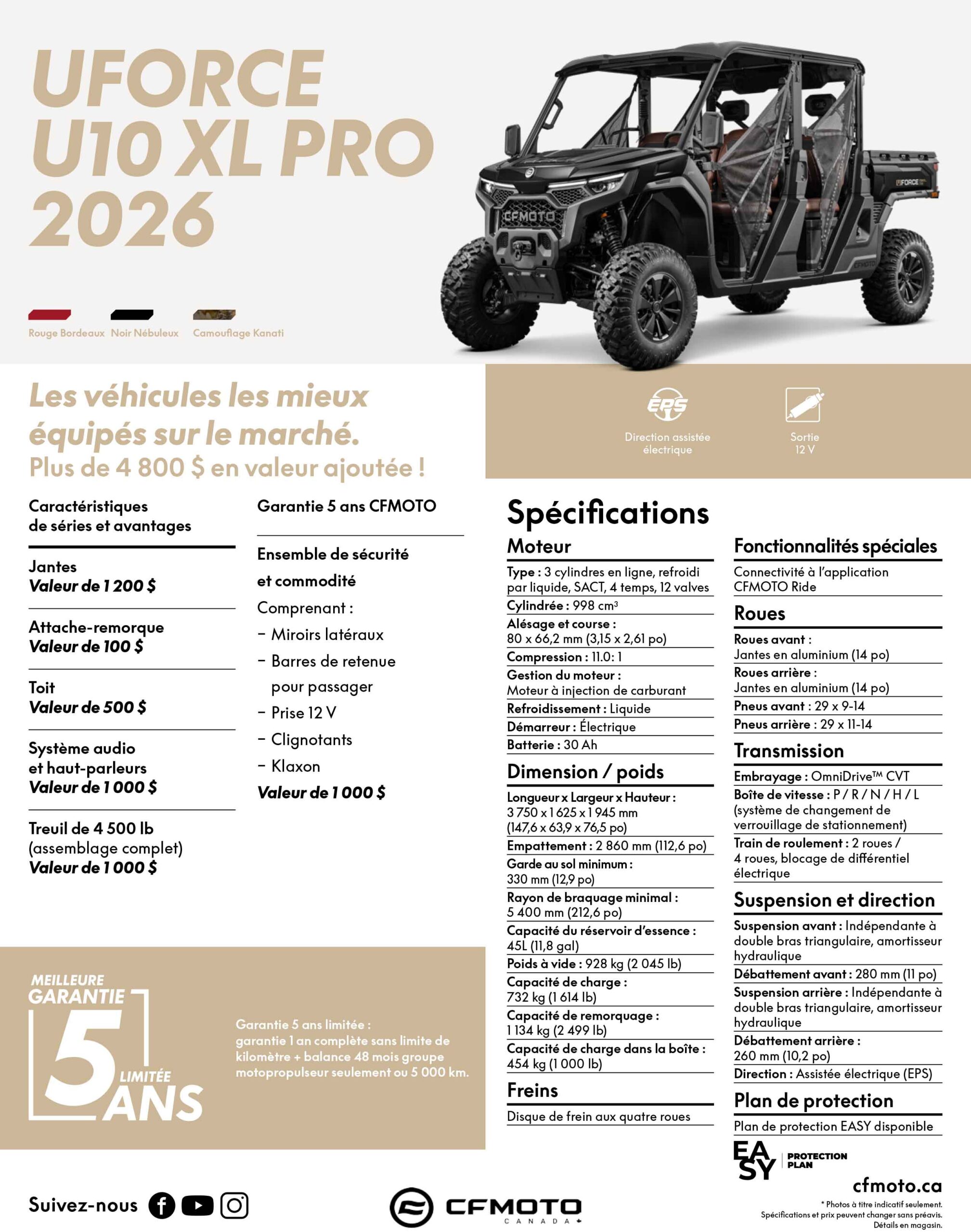 UFORCE U10 XL PRO - ROUGE - 2026 – Image 4