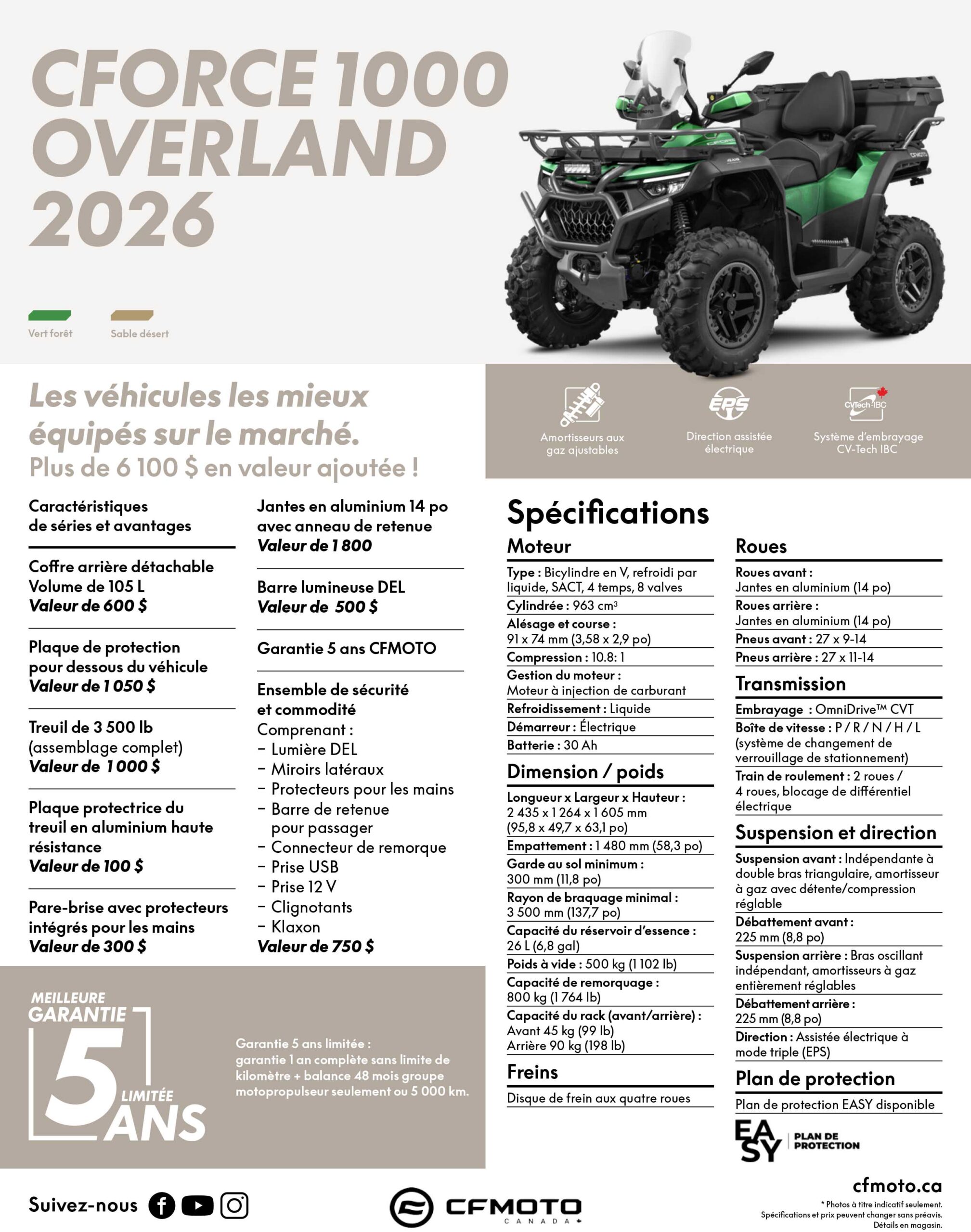CFORCE 1000 OVERLAND - SABLE - 2026 – Image 4