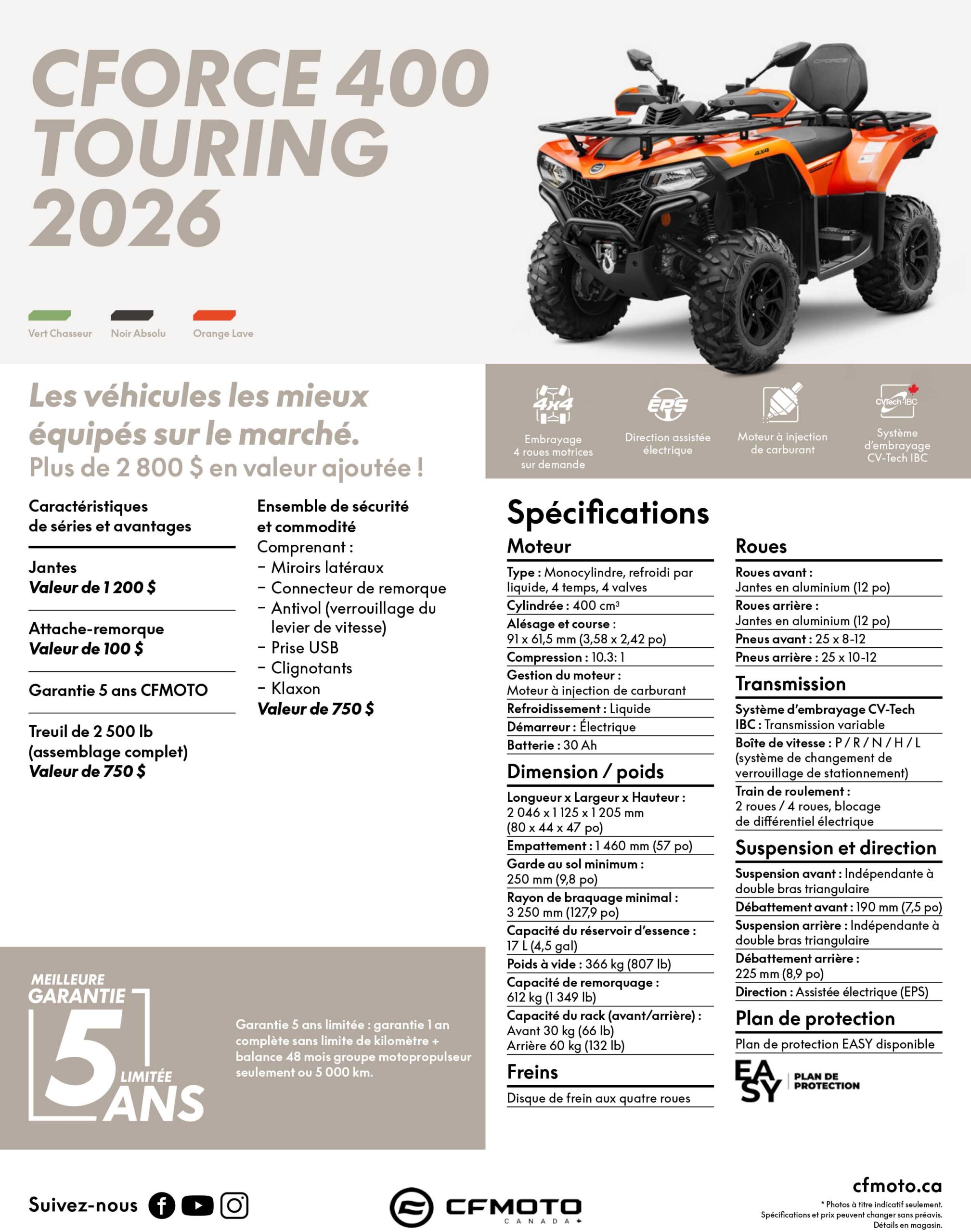 CFORCE 400 TOURING - NOIR - 2026 – Image 7