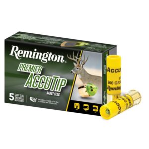 Cartouche Remington AccuTip Sabot Slug 20 Gauge 260 gr par boîte de 5
