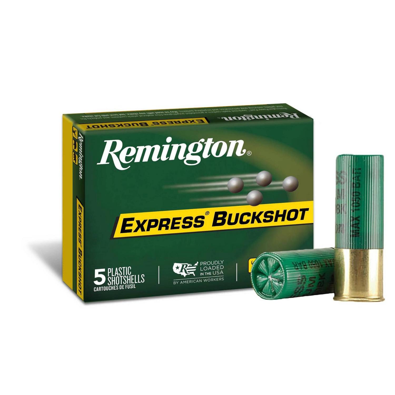 Cartouche Remington Chevrotine 12 GA 3.5 po 00 Buck 5 par boîte