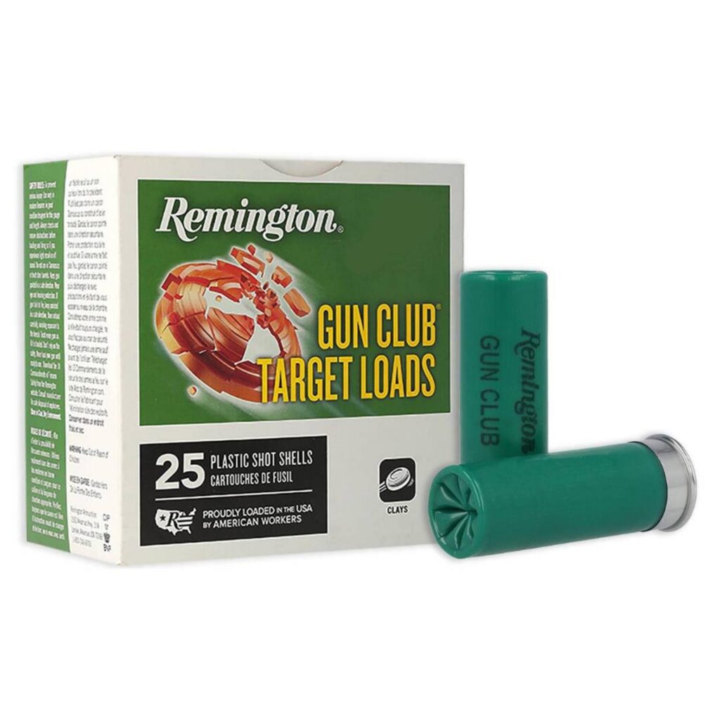 Cartouche Remington Gun Club 12 ga 2 3/4 po 1 1/8 oz #8 1200 FPS 25 par boîte