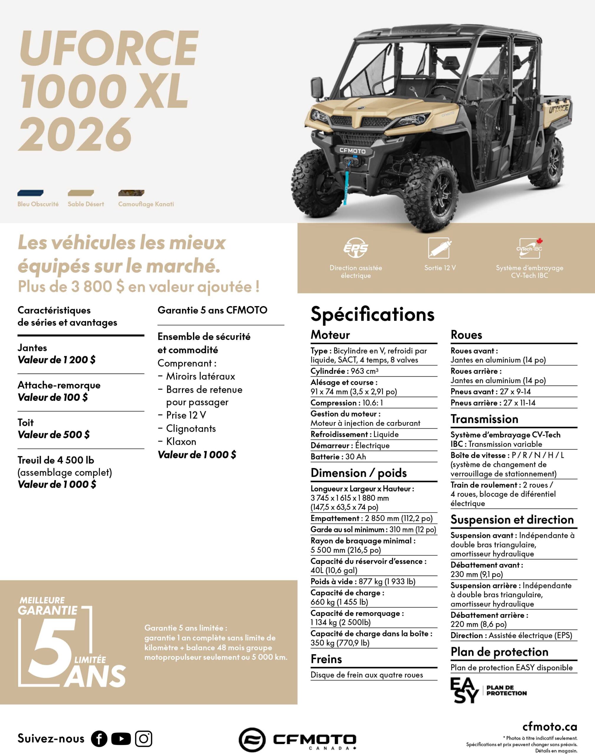 UFORCE 1000 XL - SABLE - 2026 – Image 3