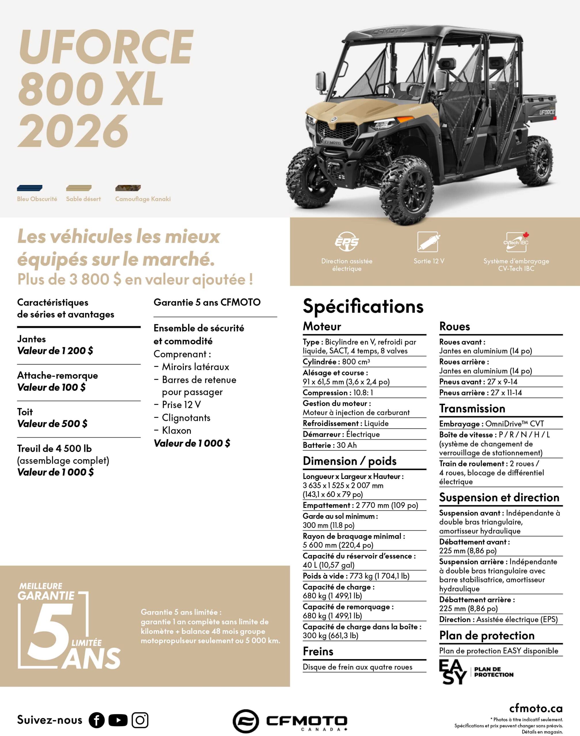 UFORCE 800 XL - SABLE - 2026 – Image 2