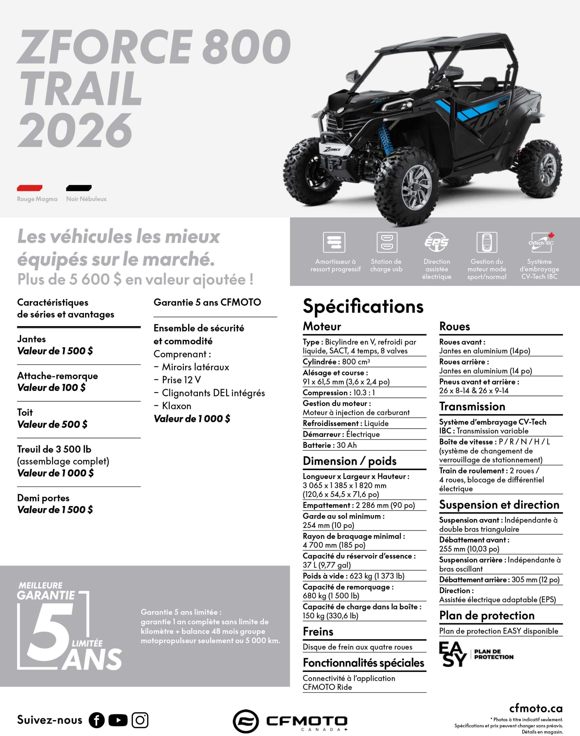 ZFORCE 800 TRAIL - NOIR - 2026 – Image 3