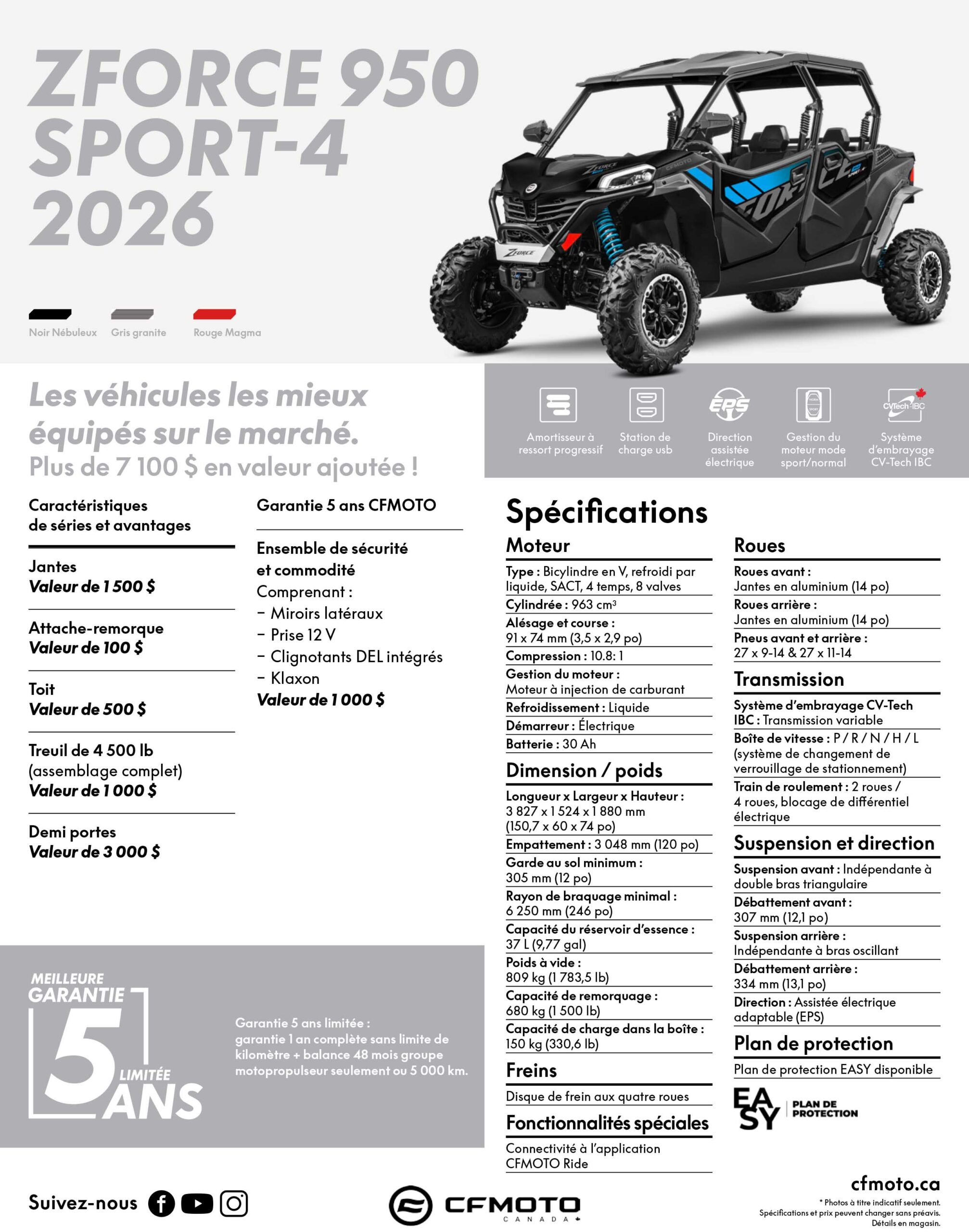 ZFORCE 950 SPORT-4 - NOIR - 2026 – Image 2