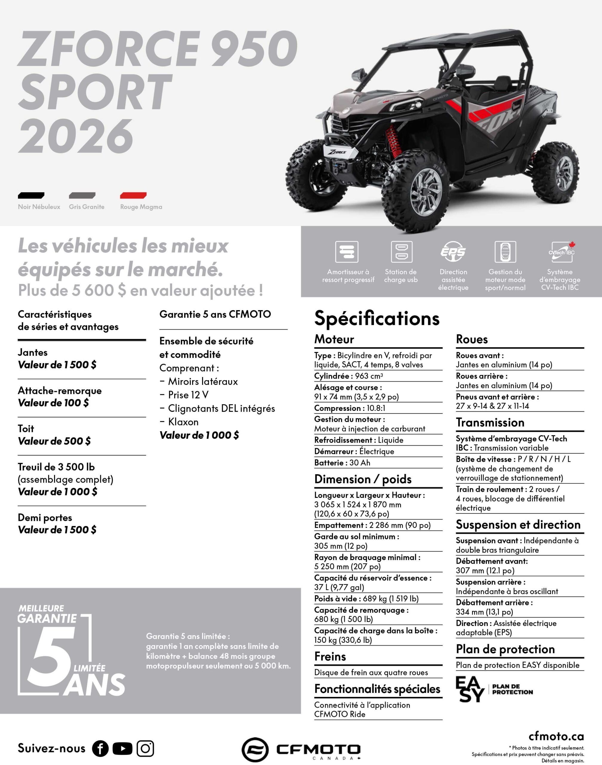 ZFORCE 950 SPORT - NOIR - 2026 – Image 3