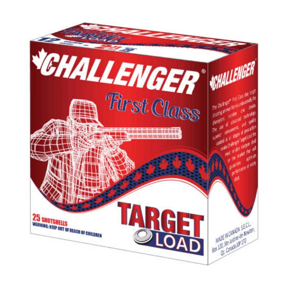Cartouche Challenger Calibre 12 1 1/8 oz #8 1200 pi/s 25 par boîte