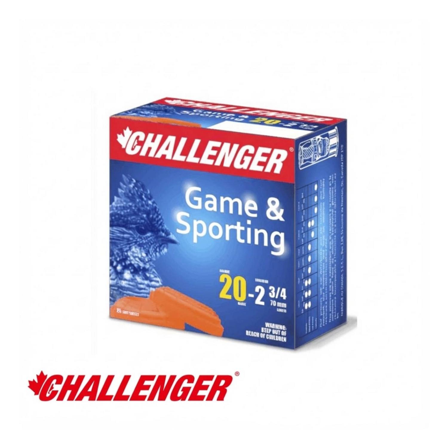 Cartouche Challenger Charge Sportive 20G Bille no 7.5 2 3/4 po 7/8 oz 20 par boîte
