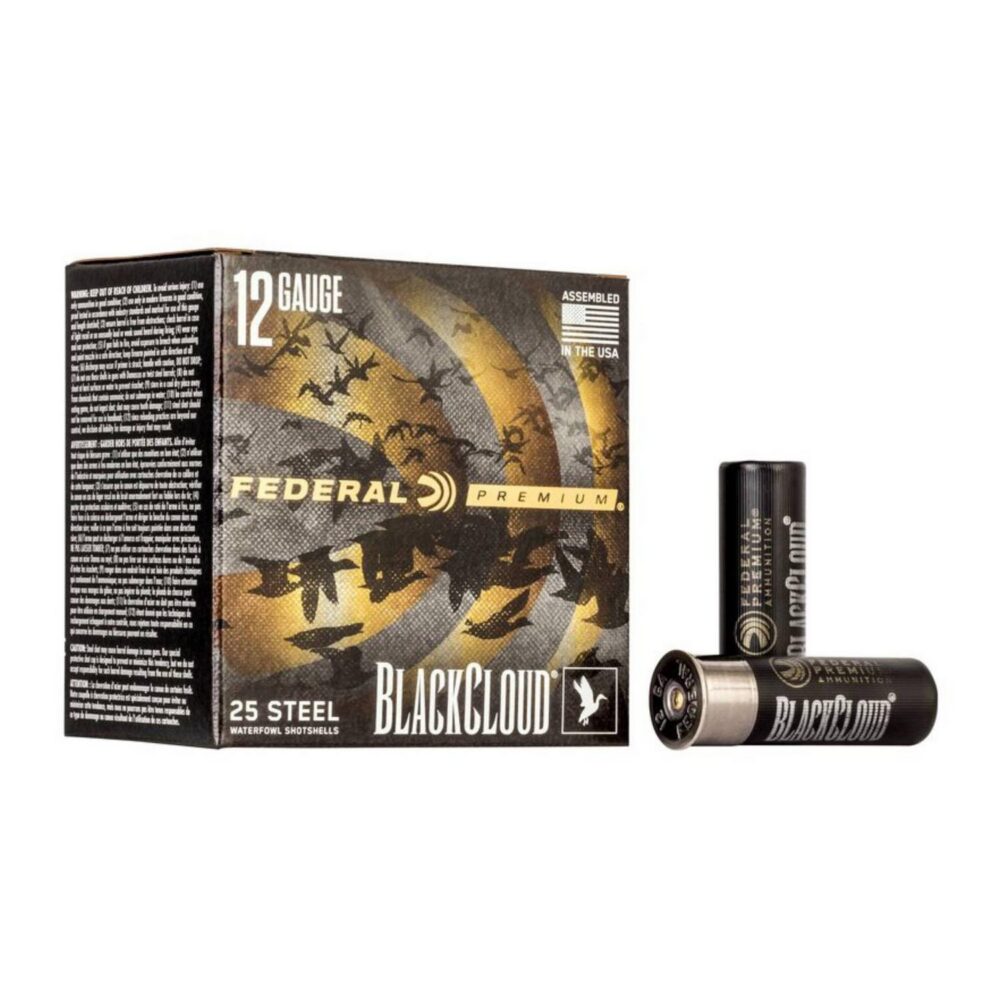 Cartouche Federal BLACK CLOUD 12 GA 3 po 1-1/4 oz BB 1450 pi/s 25 par boîte