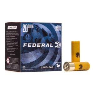 Cartouche Federal Game Load 20ga 2-3/4po 7/8oz #7.5 25 par boîte