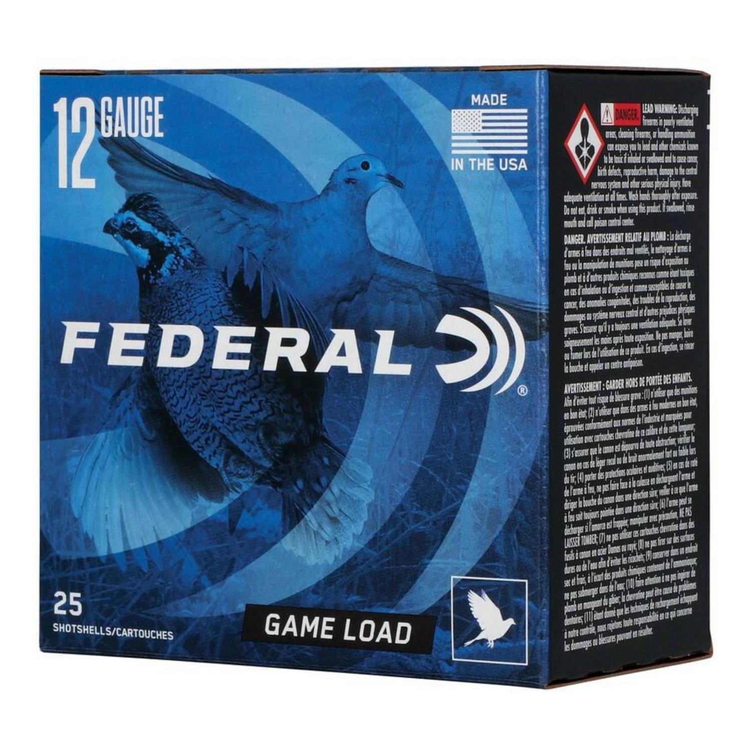 Cartouche Federal Hi-Bird 12GA 2 3/4po #6 25 par boîte