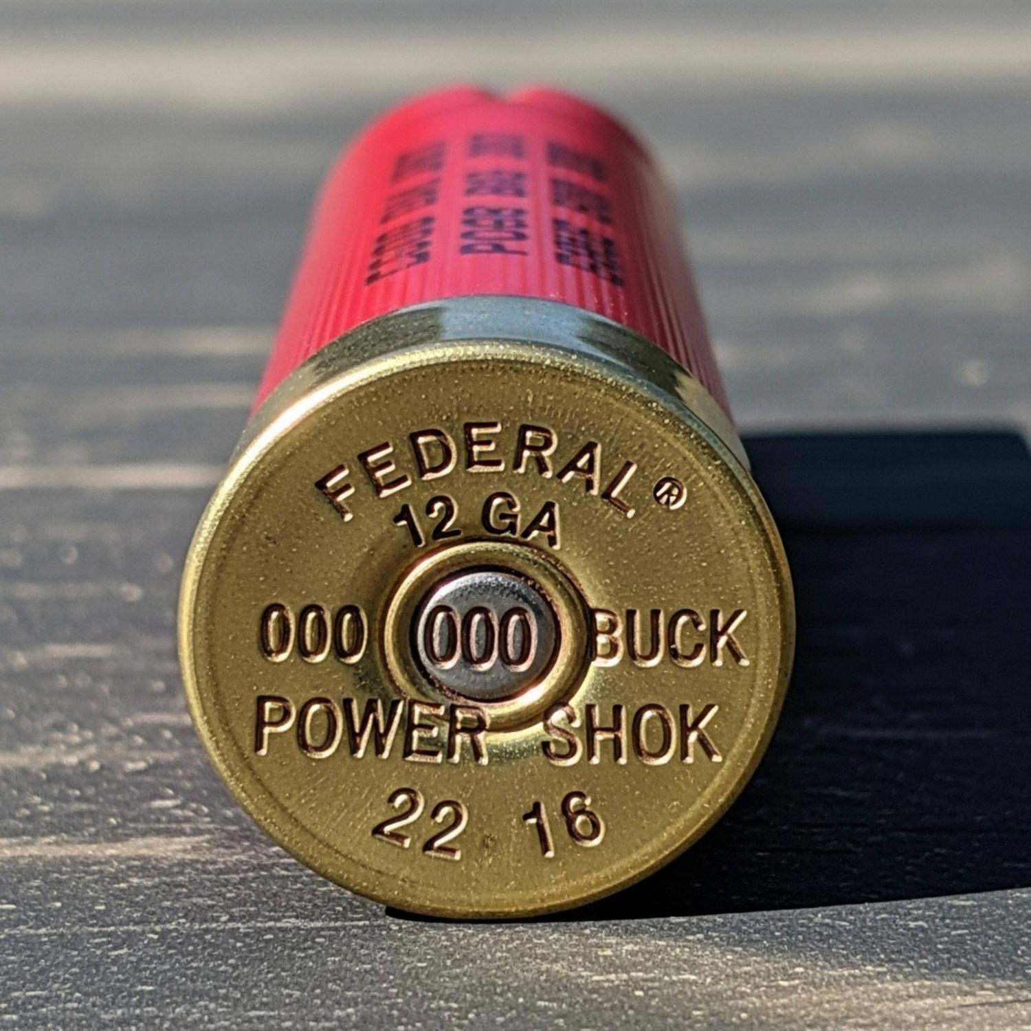 Cartouche Federal Power Shok 12 GA 000 Buck 5 par boîte