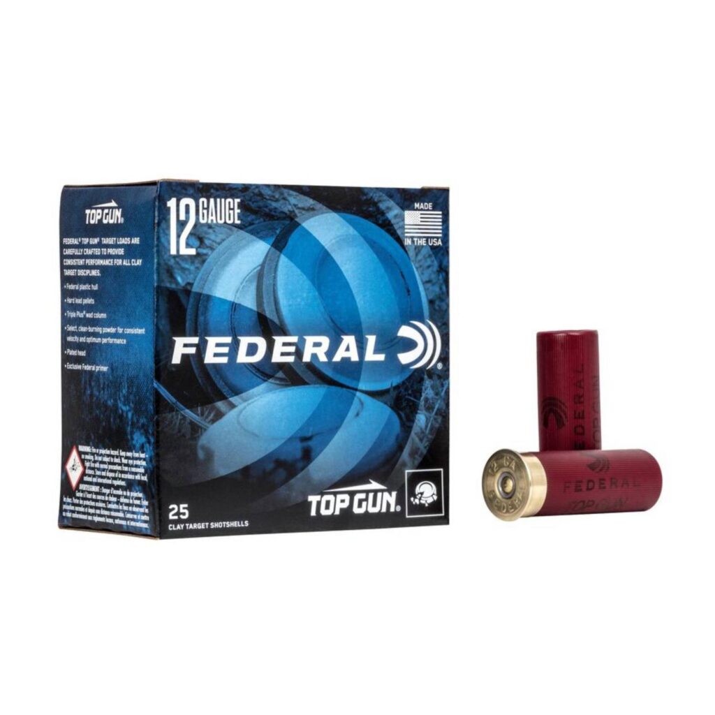 Cartouche Federal Top Gun 12 GA 2 3/4 po 1 1/8 oz #7.5 25 par boîte