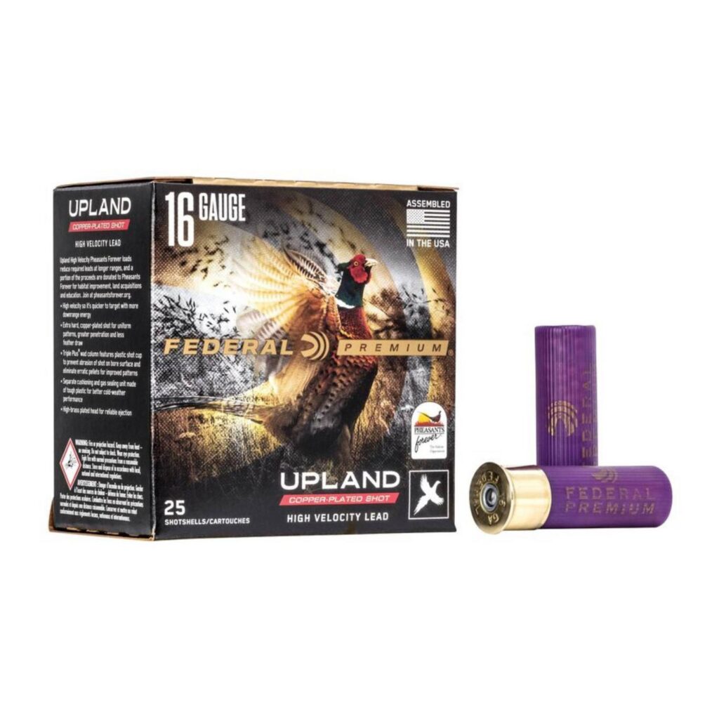 Cartouche Federal Upland 16GA 2 3/4 po #6 25 par boîte