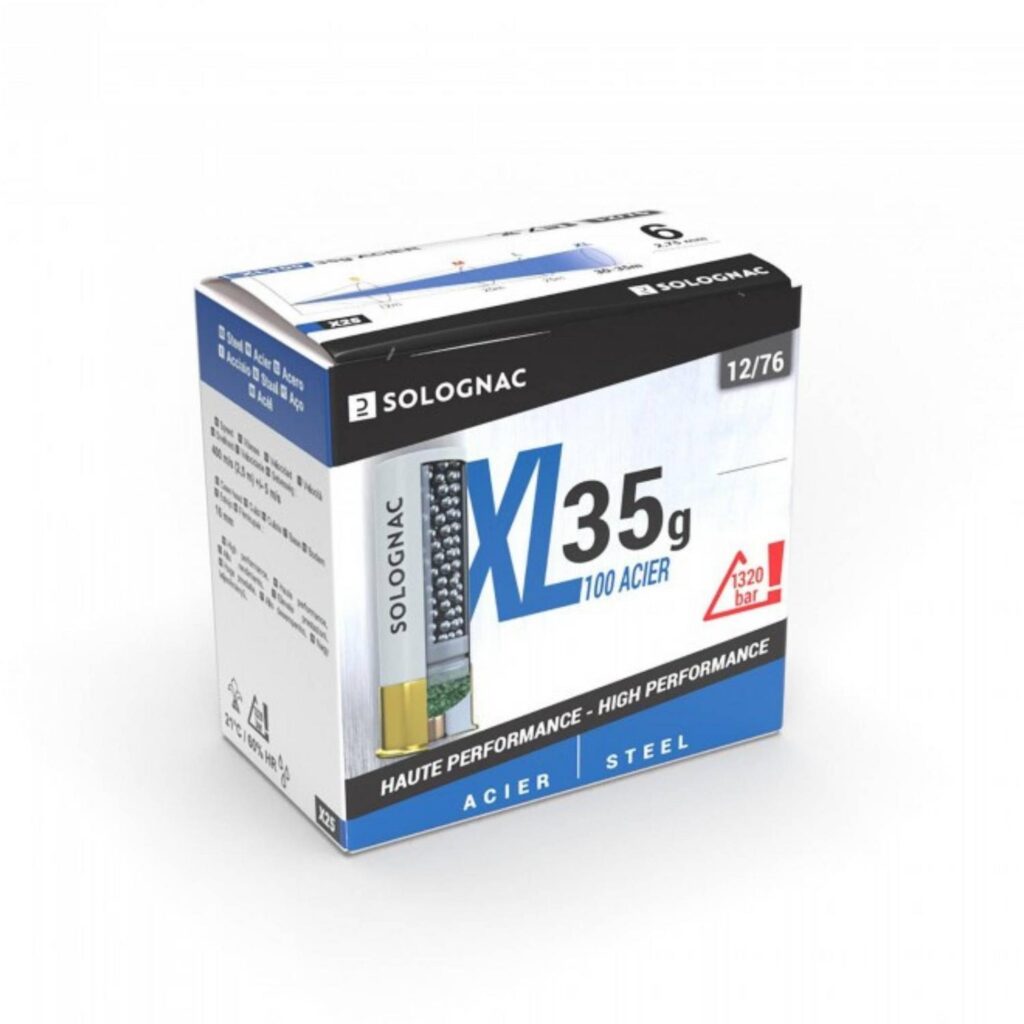 Cartouche Solognac XL100 Acier Calibre 12 #2 1-1/4oz 25 par boîte