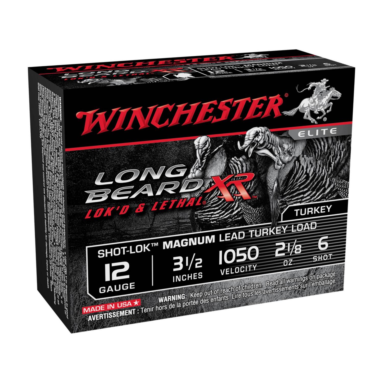 Cartouche Winchester Long Beard XR 12 Gauge 3 1/2 po 2 1/8 oz #6 Boîte de 10