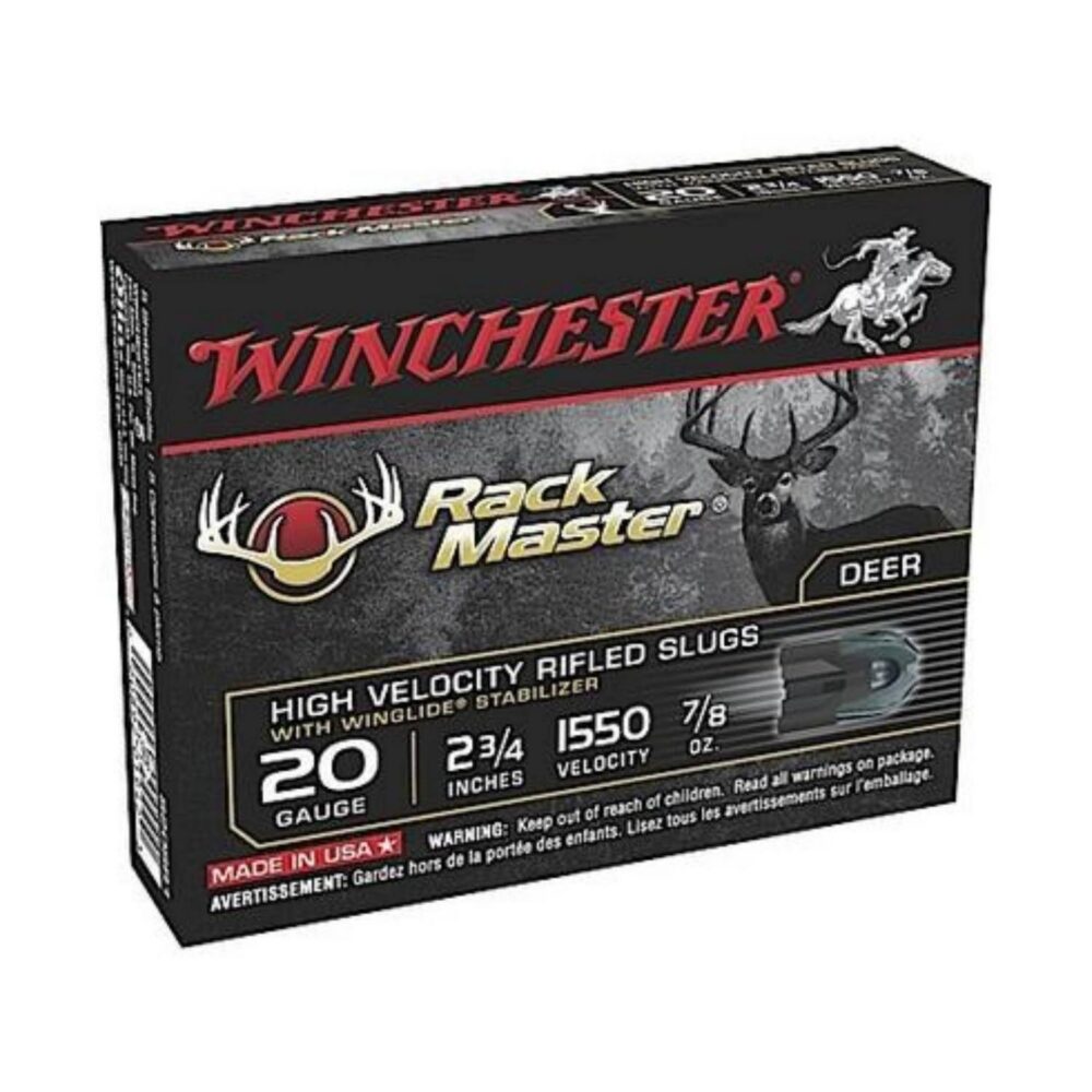 Cartouche Winchester Rack Master 20GA 5 par boîte