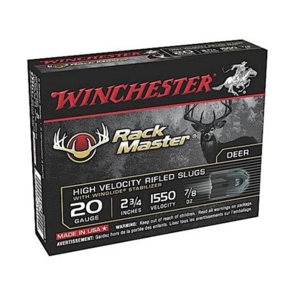 Cartouche Winchester Rack Master 20GA 5 par boîte