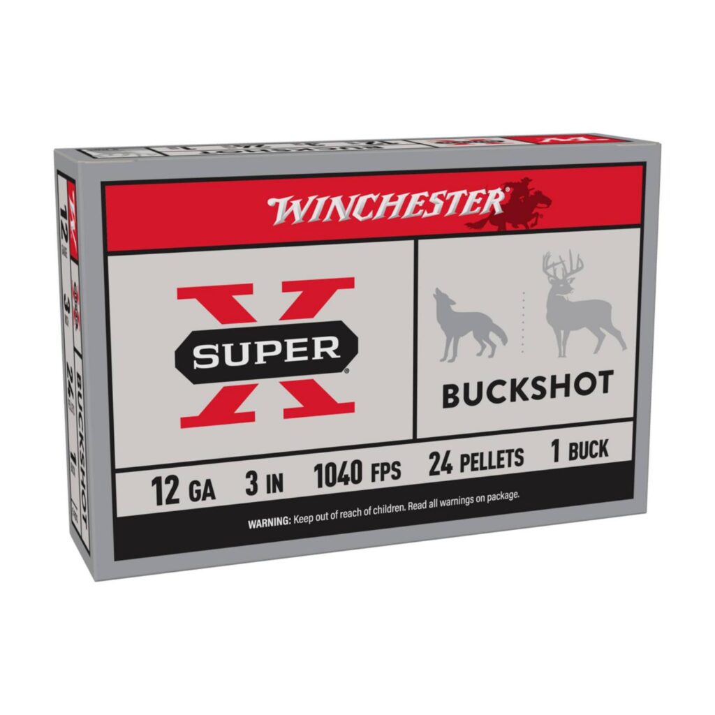 Cartouche Winchester Super-X Calibre 12 3 po Chevrotine #1 5 par boîte