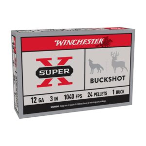 Cartouche Winchester Super-X Calibre 12 3 po Chevrotine #1 5 par boîte