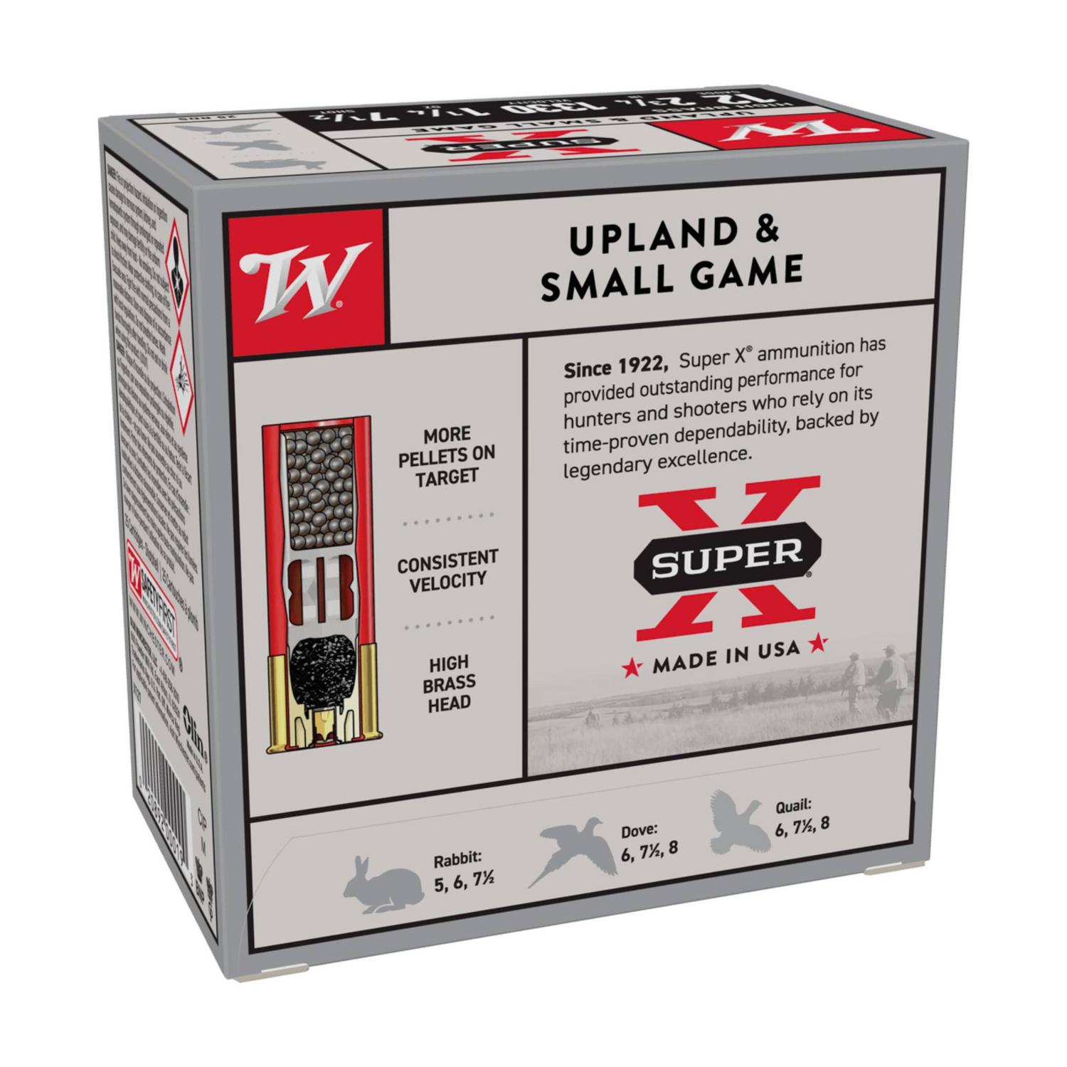 Cartouche Winchester Universal 12 GA 2 3/4 po #7-1/2 25 par boîte