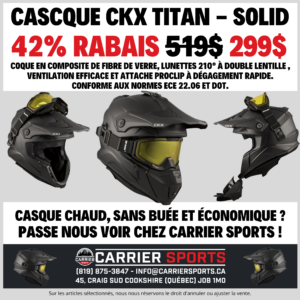 CKX – CASQUE TITAN - SOLID - SMALL, XL, 2XL, 3XL