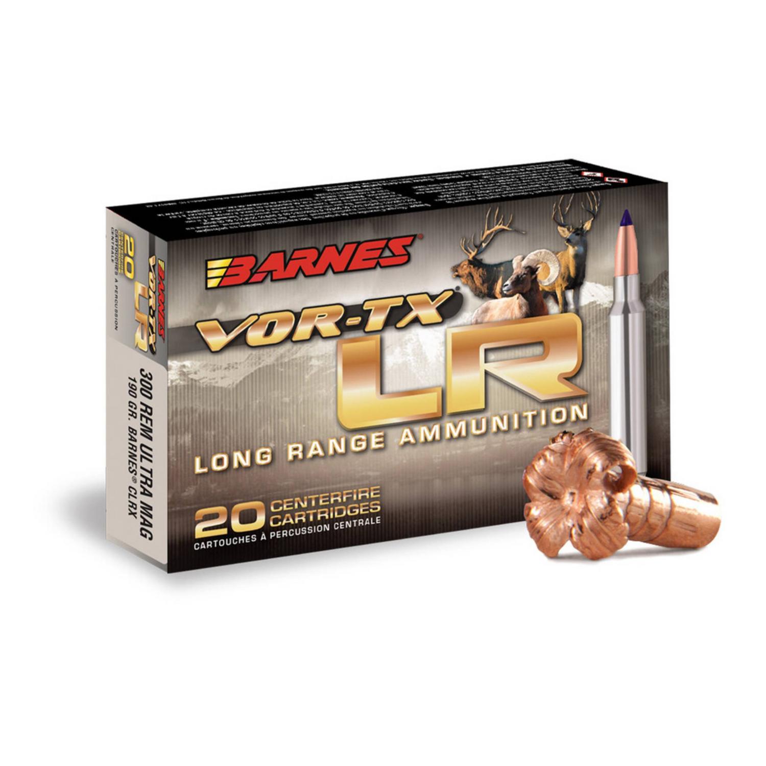 Munition Barnes VOR-TEX LR 6.5 PRC 127 gr LRX BT Boîte de 20
