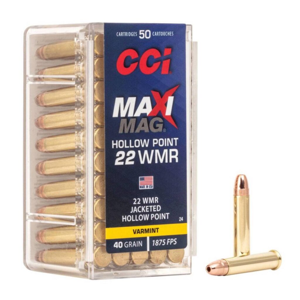 Munition CCI 22 Win Mag Maxi-Mag HP 40 GR 50 par boîte