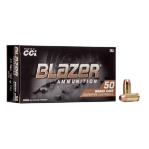 Munition CCI Blazer Brass 40 S&W 180 Gr FMJ 50 par boîte