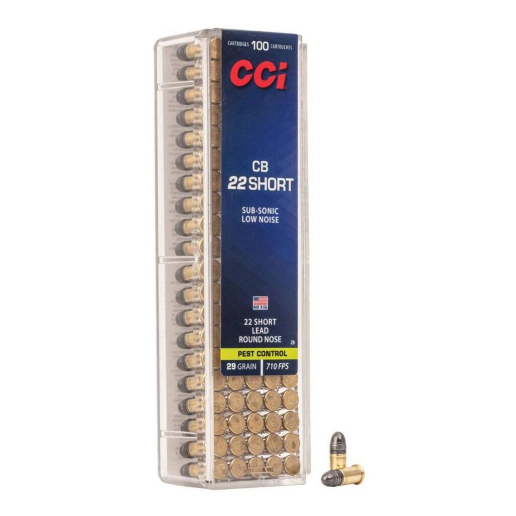 Munition CCI CB Short 22LR 29gr 710fps 100 par boîte