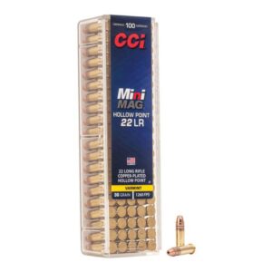 Munition CCI Mini Mag 22LR HP 36gr 1260 pi/s 100 par boîte