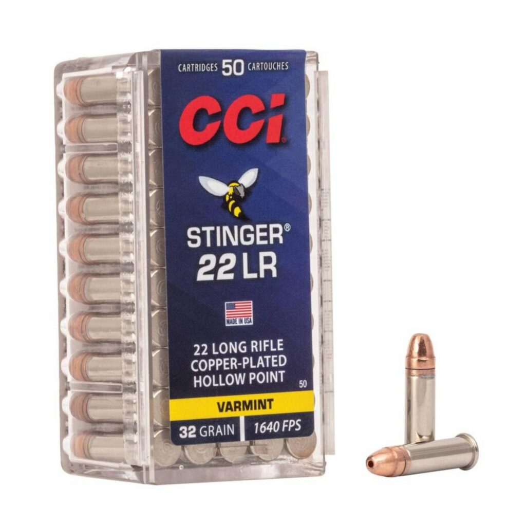 Munition CCI Stinger HP .22 LR 32 gr 50 par boîte