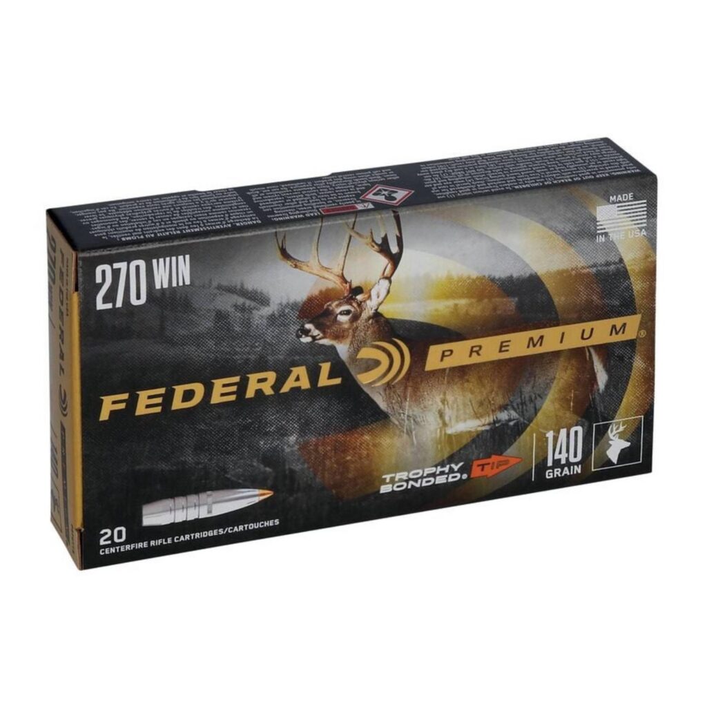 Munition Federal .270 Win Trophy Bonded Tip 140 gr 20 par boîte