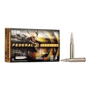 Munition Federal 270 Win 130 gr Trophy Bonded Tip 20 par boîte