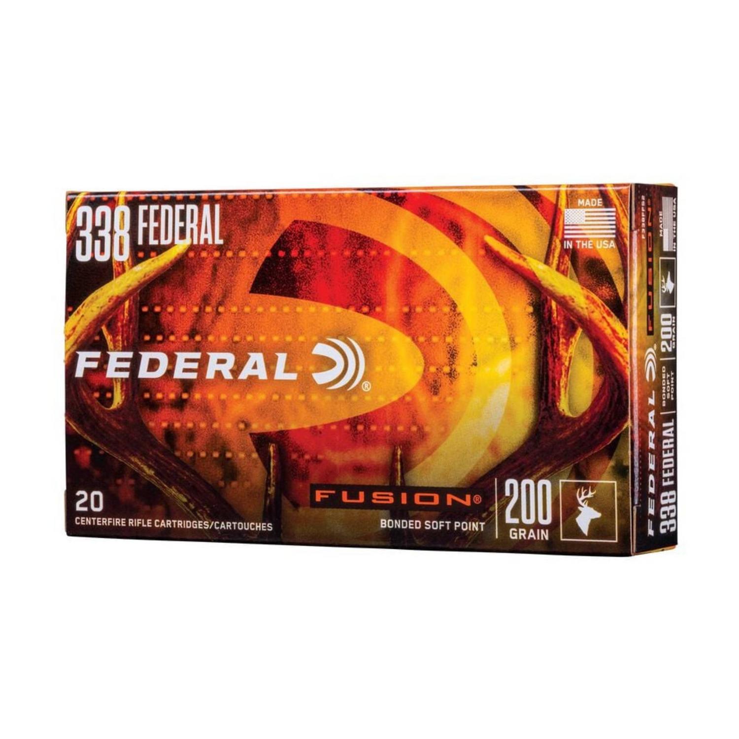 Munition Federal Fusion .338 Federal 200 gr 20 par boîte