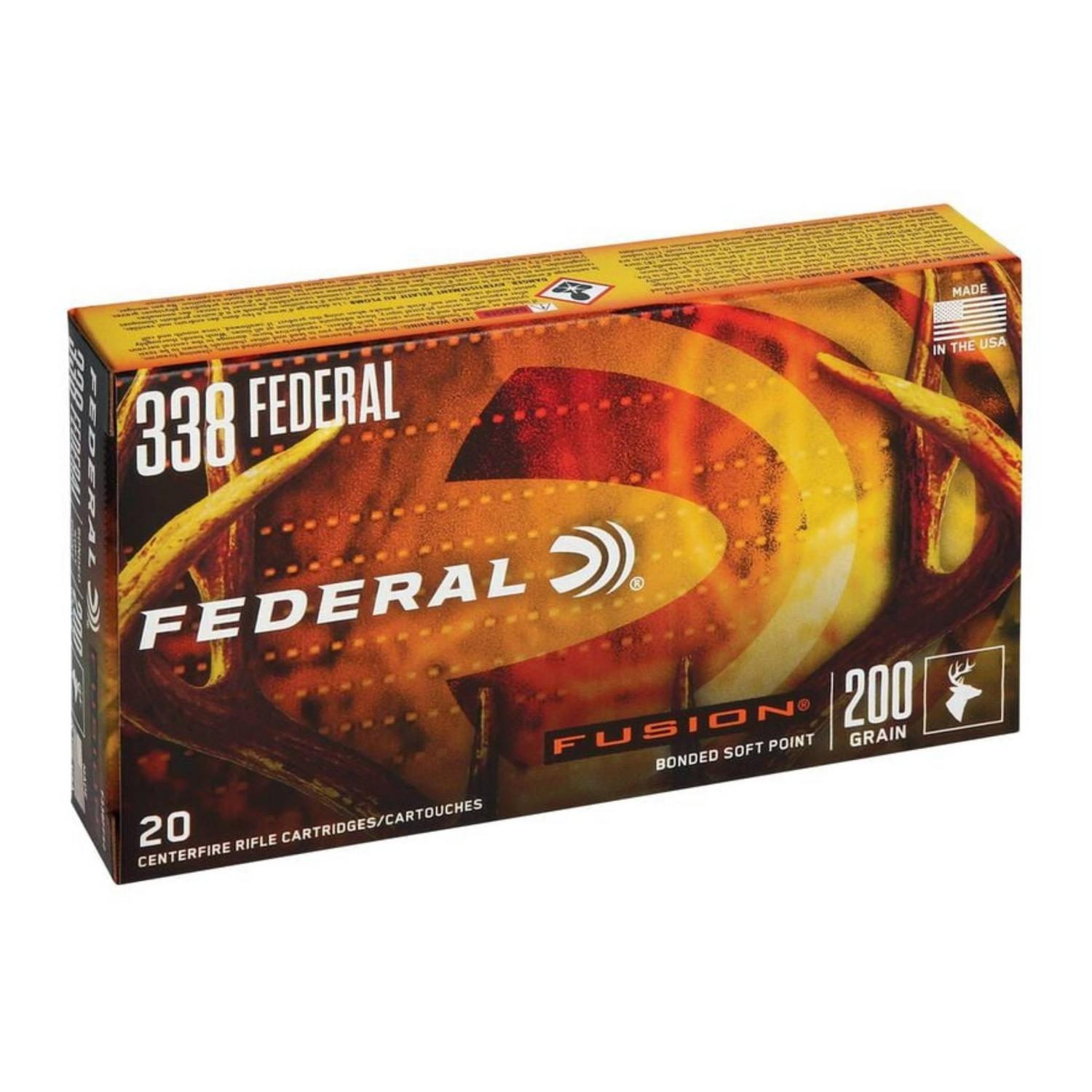 Munition Federal Fusion .338 Federal 200 gr 20 par boîte