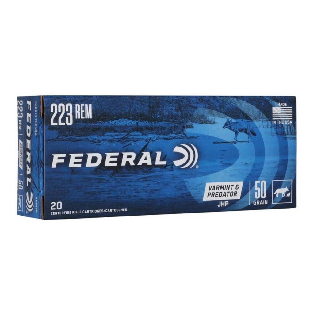 Munition Federal Power-Shok 223 Rem 50 GR 20 par boîte