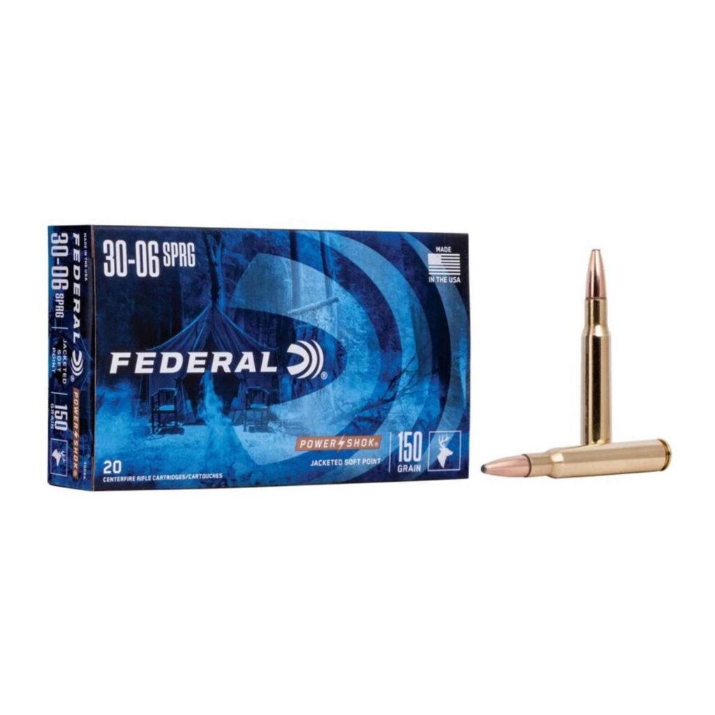 Munition Federal Power Shok 30-06 Springfield 150 gr SP Boîte de 20