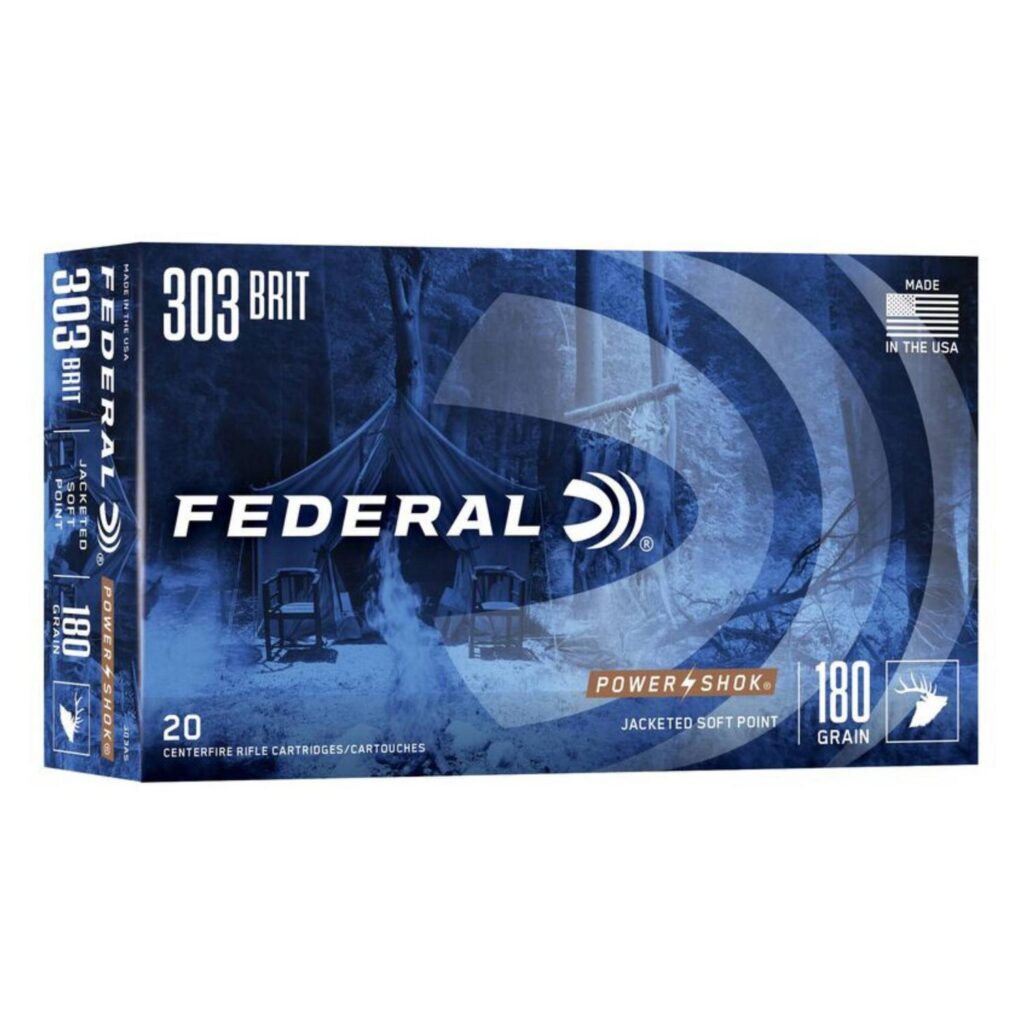 Munition Federal Power Shok 303 British 180 gr SP Paquet de 20