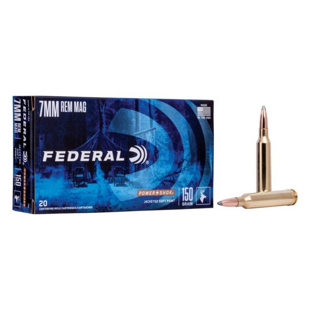 Munition Federal Power-Shok 7mm Rem Mag 150 gr SP 20 par boîte
