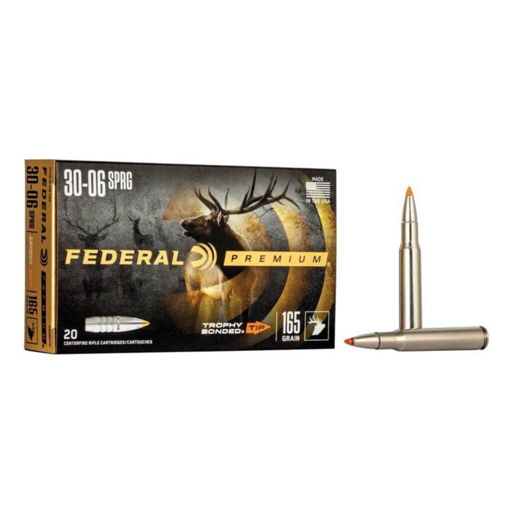 Munition Federal Premium .30-06 Springfield 165 gr Trophy Bonded Tip Paquet de 20