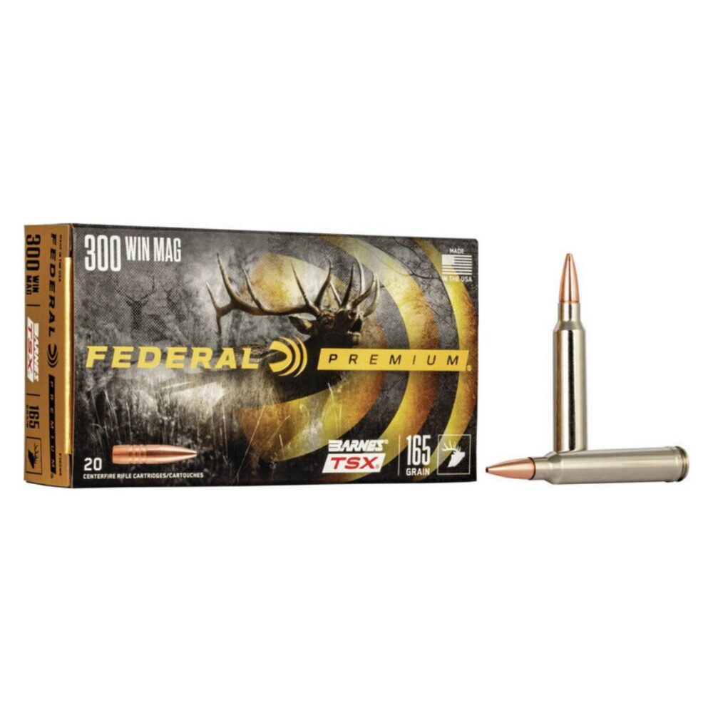 Munition Federal Premium 300 Win Mag 165 gr Barnes TSX Paquet de 20