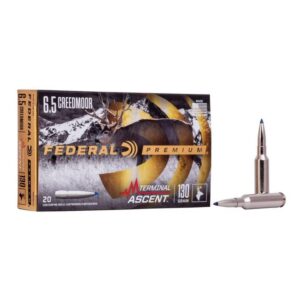 Munition Federal Premium 6.5 Creedmoor 130gr Terminal Ascent 20 par boîte