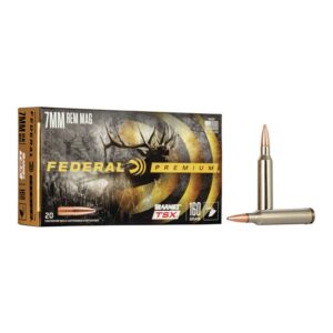 Munition Federal Premium 7mm Rem Mag Barnes TSX 160 gr 20 par boîte