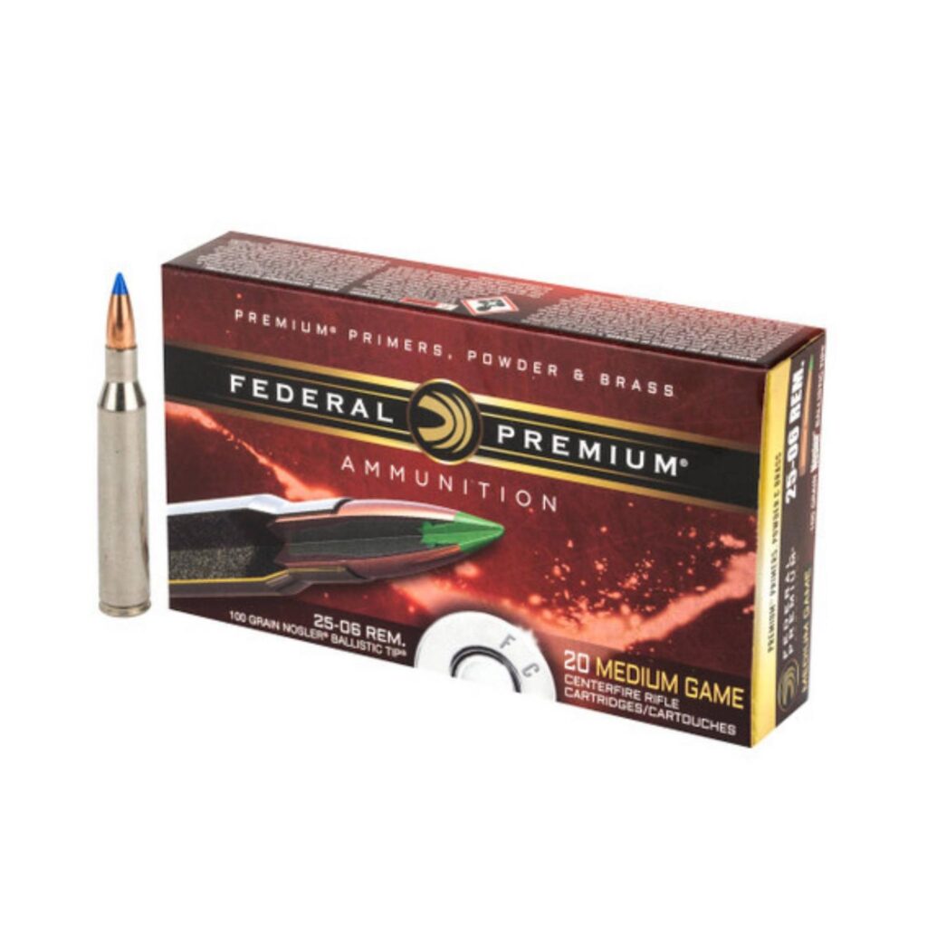 Munition Federal Premium Nosler Partition 25-06 Rem 100 gr Boîte de 20